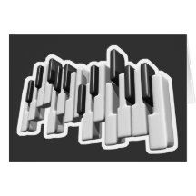 conception de clés de clavier de piano carte de vœux
