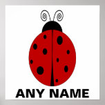 Conception de COCCINELLE customisée avec TOUT NOM Affiche