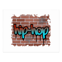 conception de graffiti de hip hop cartes postales