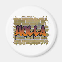 conception de graffiti de holla magnets