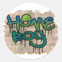 conception de graffiti de homeboy autocollant