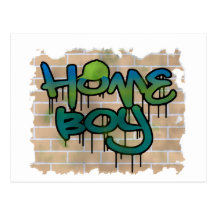 conception de graffiti de homeboy carte postale