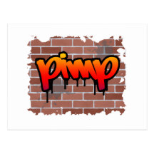 conception de graffiti de souteneur carte postale