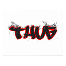 conception de graffiti de voyou cartes postales