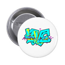 Conception de mot d'AMOUR de graffit de CMYK Badges