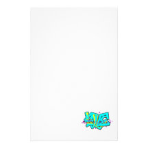 Conception de mot d'AMOUR de graffit de CMYK Papier À Lettre Personnalisé