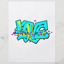 Conception de mot d'AMOUR de graffit de CMYK Prospectus