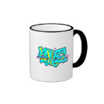 Conception de mot d'AMOUR de graffit de CMYK Tasse À Café