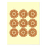 Conception de motif de dentelle de Brown Cartes Postales