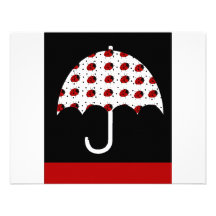 Conception de parapluie de coccinelle invitation personnalisable