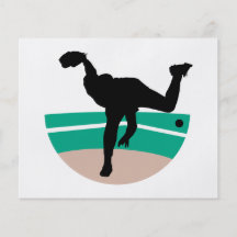 conception de silhouette de broc de base-ball prospectus en couleur