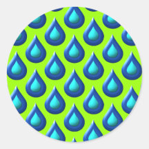 Conception de style de goutte de pluie adhésifs ronds