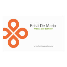 CONCEPTION de TRÈFLE dans l'ORANGE Carte De Visite