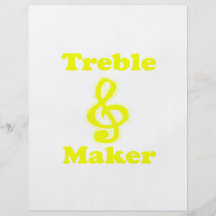 conception drôle de musique de fabricant de jaune  prospectus en couleur