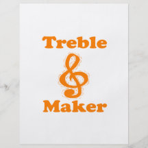 conception drôle orange de musique de clef triple  prospectus en couleur