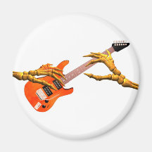 Conception en bois de cadeau de guitare électrique aimant pour réfrigérateur