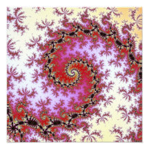 Conception en spirale rouge de fractale art photographique