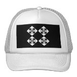 Conception florale noire et blanche casquettes de camionneur