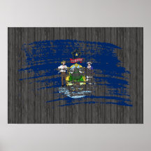 Conception fraîche de drapeau de Mainer Affiches