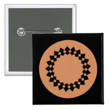 Conception graphique de motif rond de roue de Brow Badge