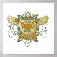conception heraldy grunge de vecteur affiche