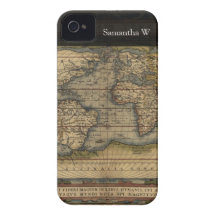 Conception historique du monde d'atlas vintage de  coques iPhone 4 Case-Mate