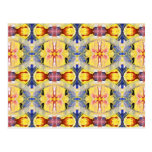 Conception jaune de kaléidoscope de rouge bleu carte postale