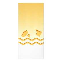 Conception jaune ensoleillée d'abrégé sur vagues carte double customisable
