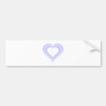 Conception lilas et blanche de coeur autocollants pour voiture