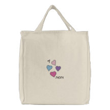 Conception mignonne d'amour de maman de coeurs de  sacs brodés
