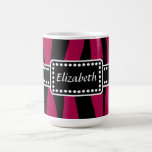 Conception personnalisée par rayures de zèbre de f mug à café
