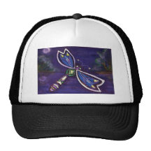 Conception pourpre de libellule casquettes