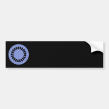 Conception ronde élégante bleue. Style d'art déco Adhésif Pour Voiture