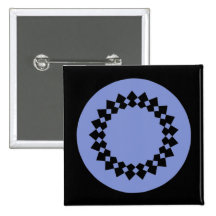 Conception ronde élégante bleue. Style d'art déco Badges