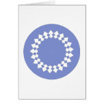 Conception ronde élégante bleue. Style d'art déco Carte De Vœux