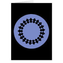 Conception ronde élégante bleue. Style d'art déco Cartes De Vœux