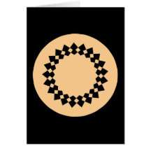 Conception ronde élégante de pêche. Style d'art dé Cartes De Vœux