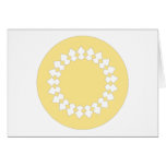 Conception ronde élégante jaune. Style d'art déco Cartes De Vœux