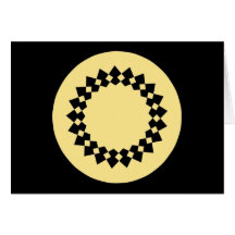 Conception ronde élégante jaune. Style d'art déco Carte