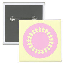 Conception ronde élégante rose. Style d'art déco Pin's
