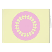 Conception ronde élégante rose. Style d'art déco Cartes