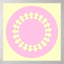 Conception ronde élégante rose. Style d'art déco Poster