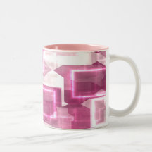 Conception rose électrique abstraite de boîtes mugs