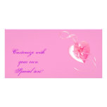 Conception rose *Pretty personnalisable d'amour de Cartes Avec Photo