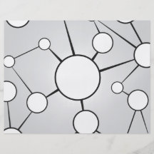 Conception sociale de diagramme de cercles prospectus customisé