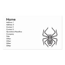 conception tribale d'araignée cartes de visite professionnelles