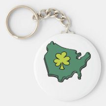 Conception verte de jour de St Patricks de trèfle  Porte-clefs