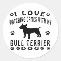 Conceptions de bull-terrier autocollants