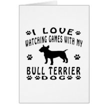 Conceptions de bull-terrier carte de vœux