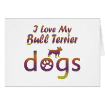 Conceptions de bull-terrier cartes